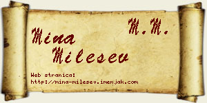 Mina Milešev vizit kartica